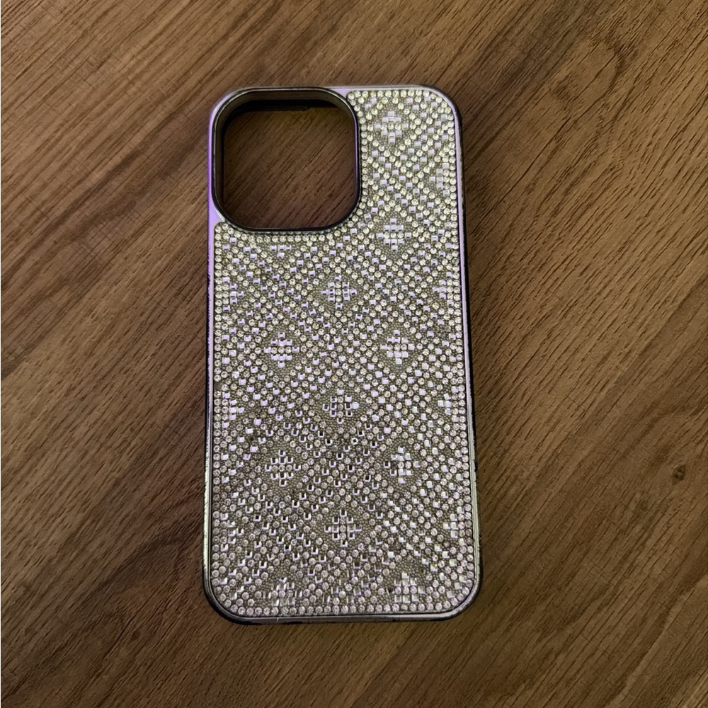 Elegant Silver Rhinestone Phone Case